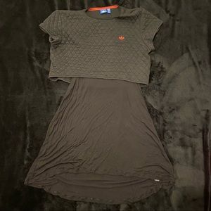 Adidas Quilted Top Layered Dress